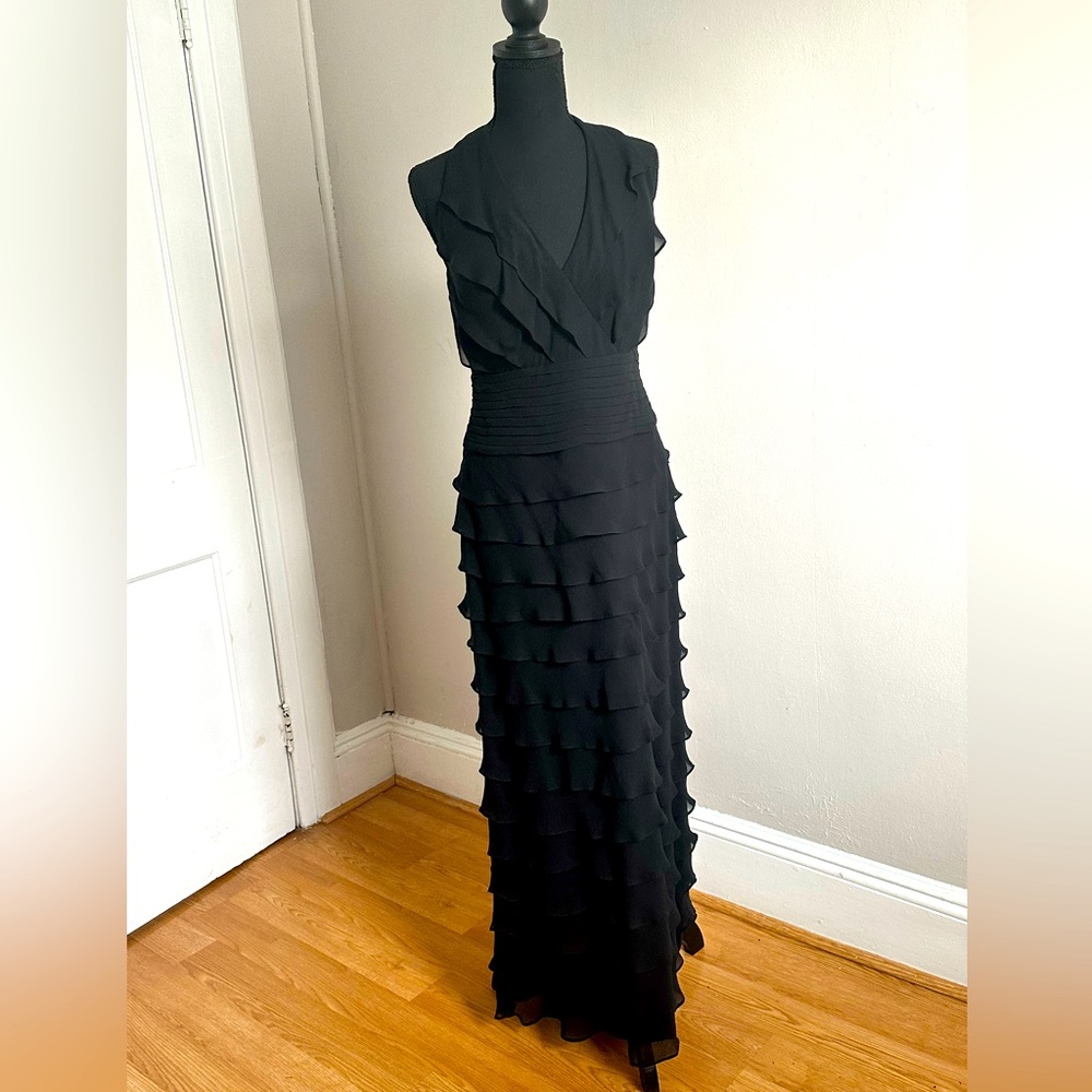 Tadashi Shoji Ruffle Halter Maxi Dress